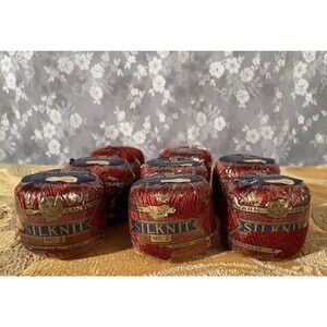 Vintage 1930s Yarn Lot Silknit Belding & Corticelli 30s Silk Deadstock 8 Balls